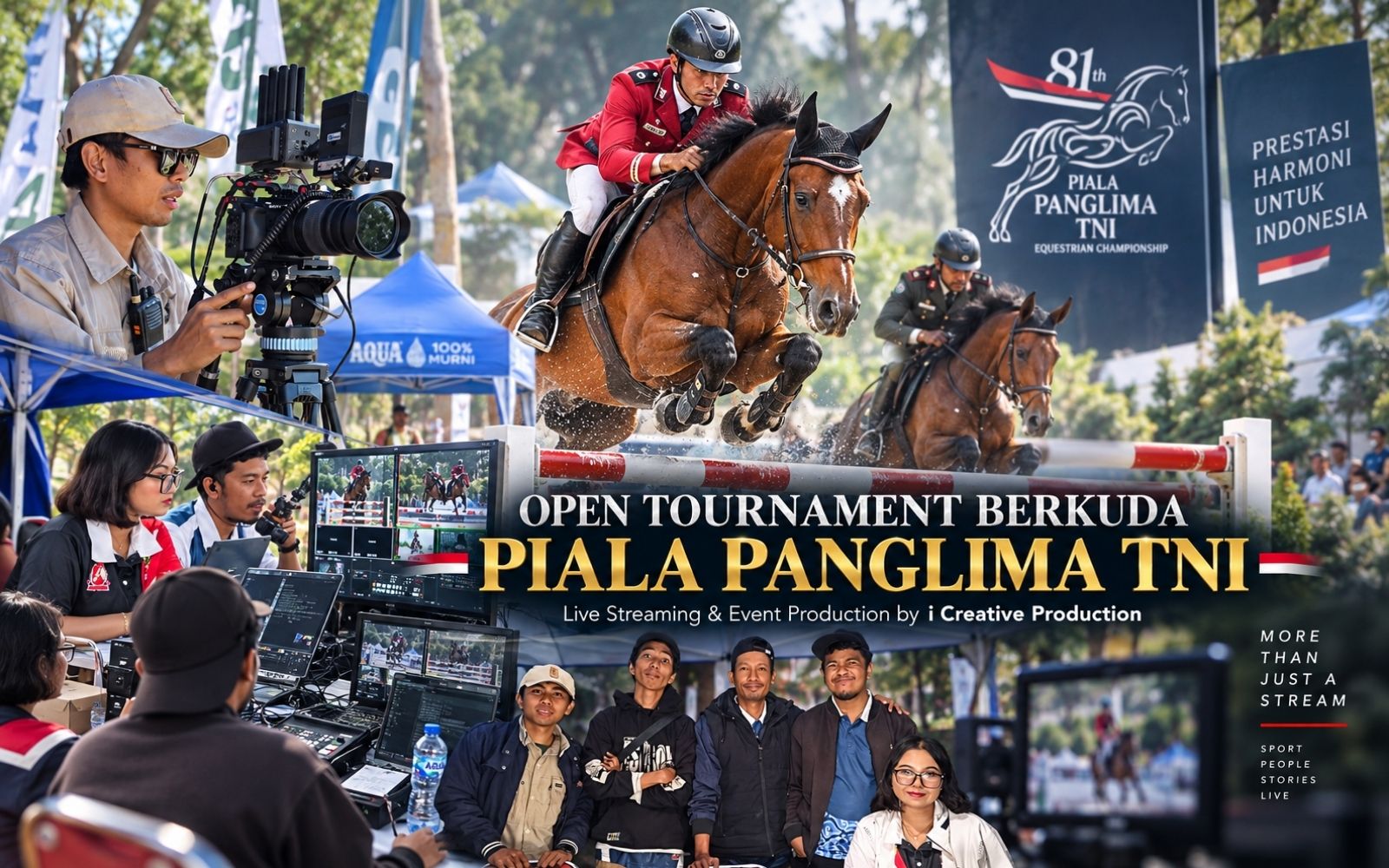 Piala Panglima TNI 2026 – live multicam production dan live streaming equestrian